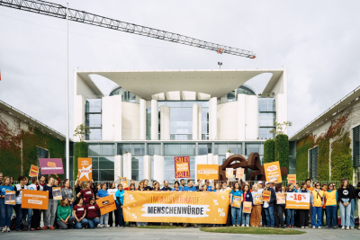 Protest gegen Kürzungen der Entwicklungszusammenarbeit 2026 Protest gegen Kürzungen der Entwicklungszusammenarbeit 2026